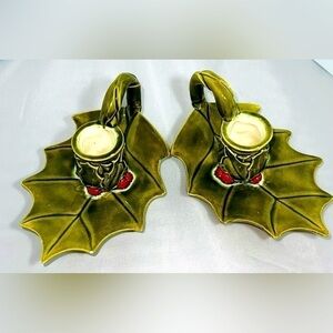 𝅺VINTAGE 70’s Holland Mold Style Ceramic Candleholders